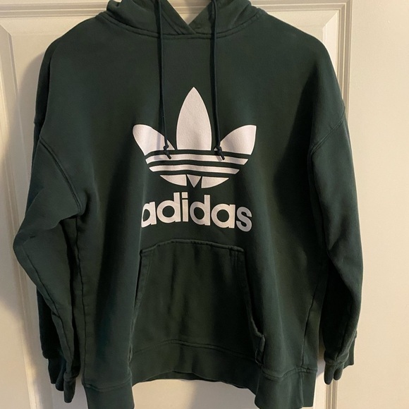 Size Medium Adidas Forest Green Sweatshirt Hoodie - Picture 1 of 4